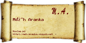 Méh Aranka névjegykártya